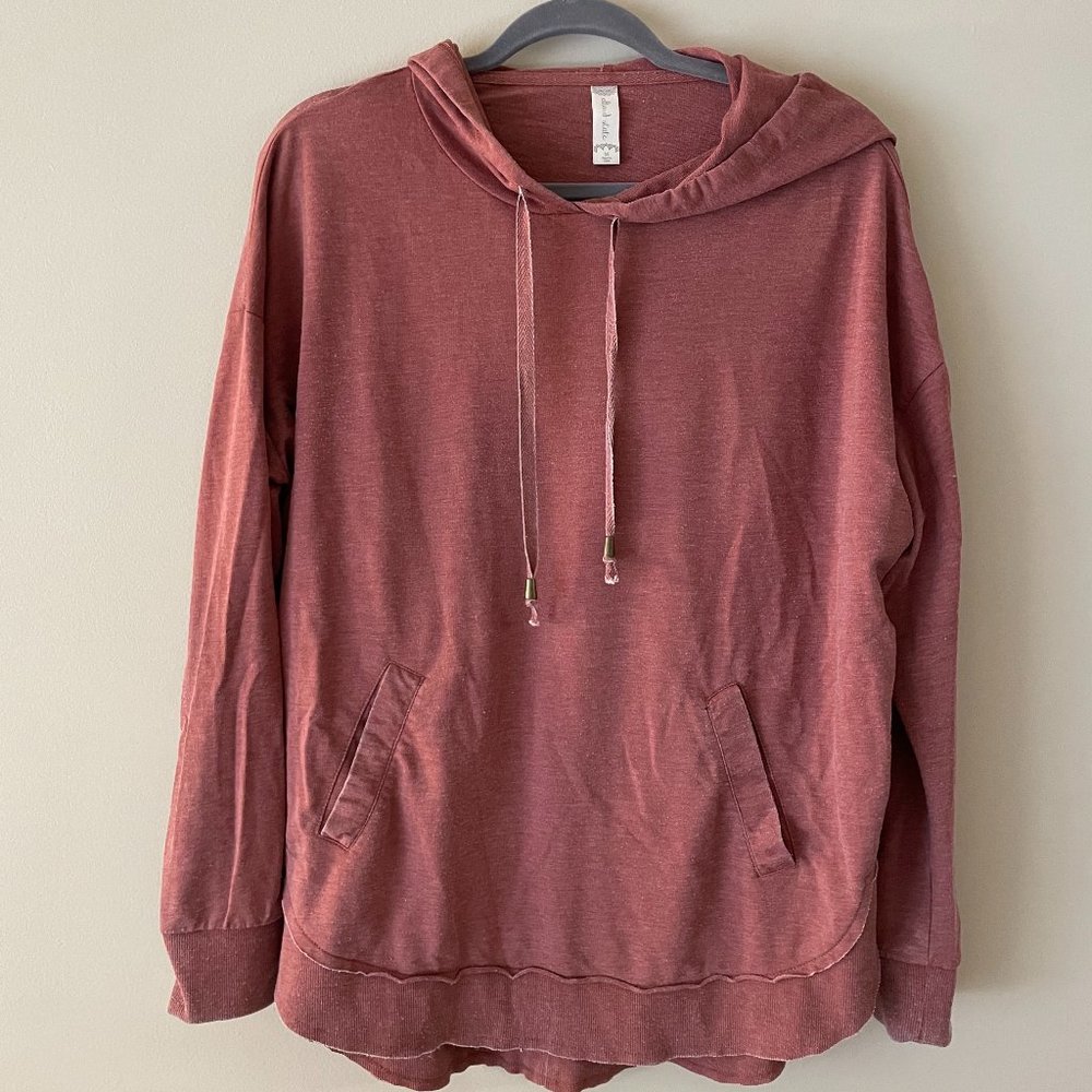 Altar'd State Mauve Pullover Sweater with Hoodie